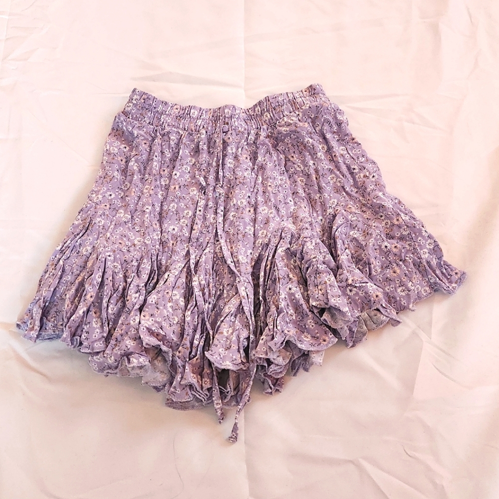 Aeropostale Purple Flowery Skirt